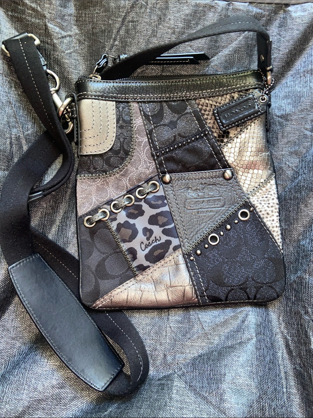 Coach Y2K Signature Patchwork Crossbody Bag EUC
